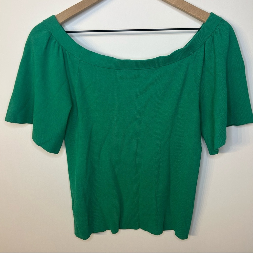 *NWT* Banana Republic Off the Shoulder Sweater in Florida Green, Size Small - Picture 5 of 7